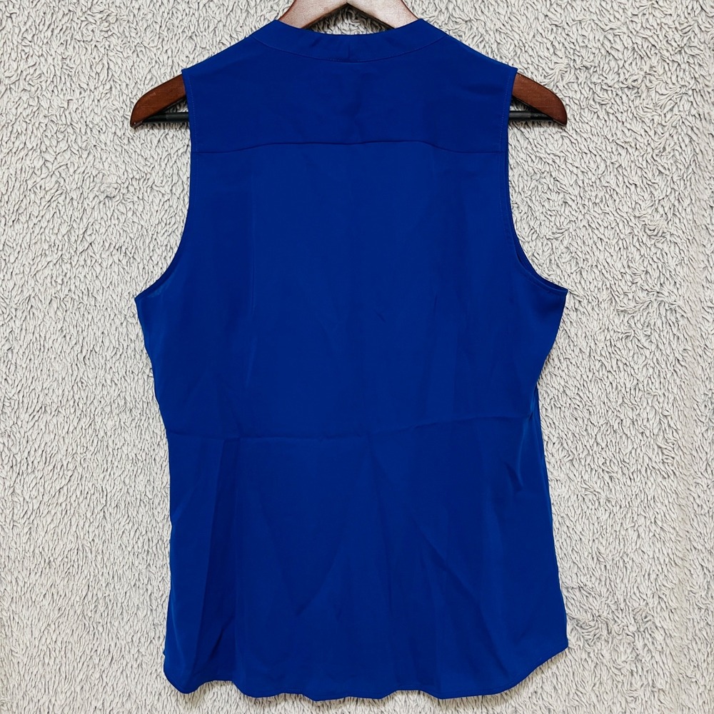 Banana Republic Blue Glory Sleeveless Button Front Blouse Top 12 NWT 560566-02 - Picture 3 of 4